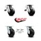 Service Caster 5 Inch Rubber on Steel Caster Set with Roller Bearings 2 Brake 2 Swivel Lock SCC SCC-TTL30S520-RSR-2-BSL-2 - alternate 6